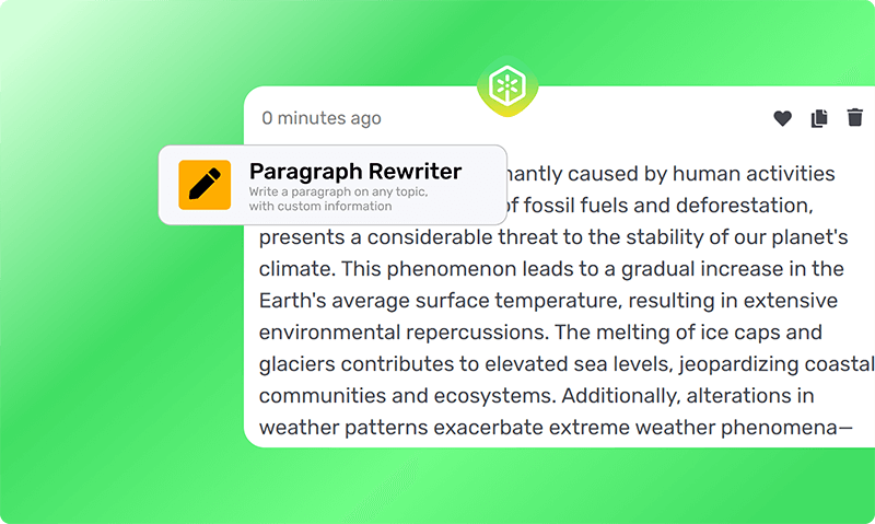 Free AI Paragraph Rewriter- Rewrite Paragraphs in Sec